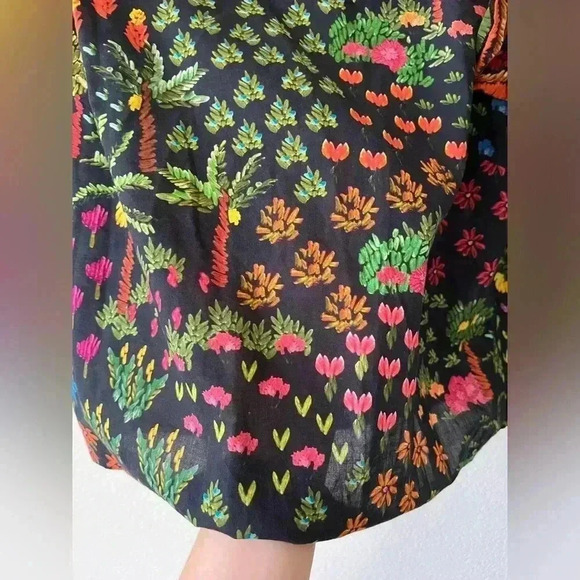 Farm Rio Fruit Garden Ruffle Puff Sleeve Blouse Women’s Size Small - Picture 8 of 16